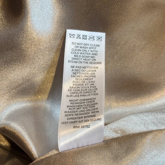 Hailey Adrianna Papell Mini Dress Formal Prom Beige Pink Sequin Tulle Skirt XS - Picture 12 of 12